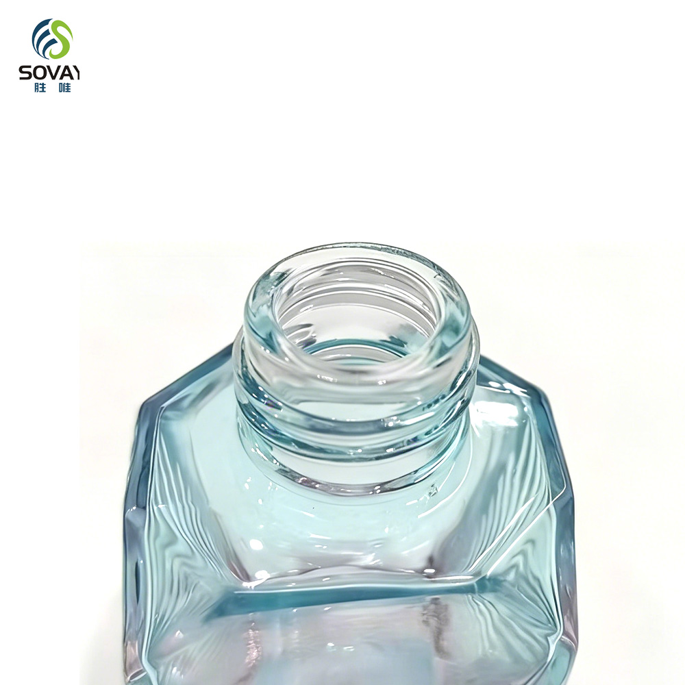SE59 Luxury 30ml 50ml Flat Shoulder Square Serum Bottle Empty Thick Bottom 30 Ml Square Glass Essential Oil Bottle with Dropper