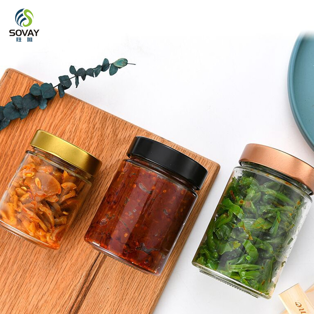 SG69N Wholesale Round Deep Twist off Glass Food Jars 50ml to 1000ml