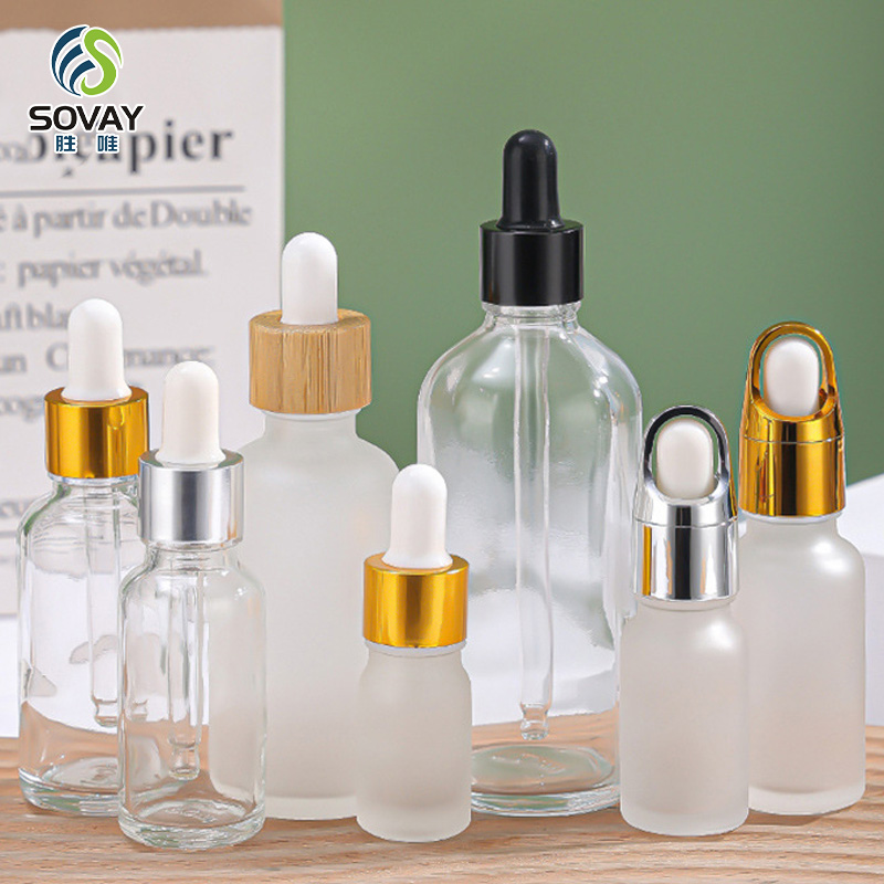 SE39N 5ml 10ml 15ml 20ml 30ml 50ml 100ml Clear Glass Serum Hair Oil Bottle Dropper Essential Oil Glass Bottle