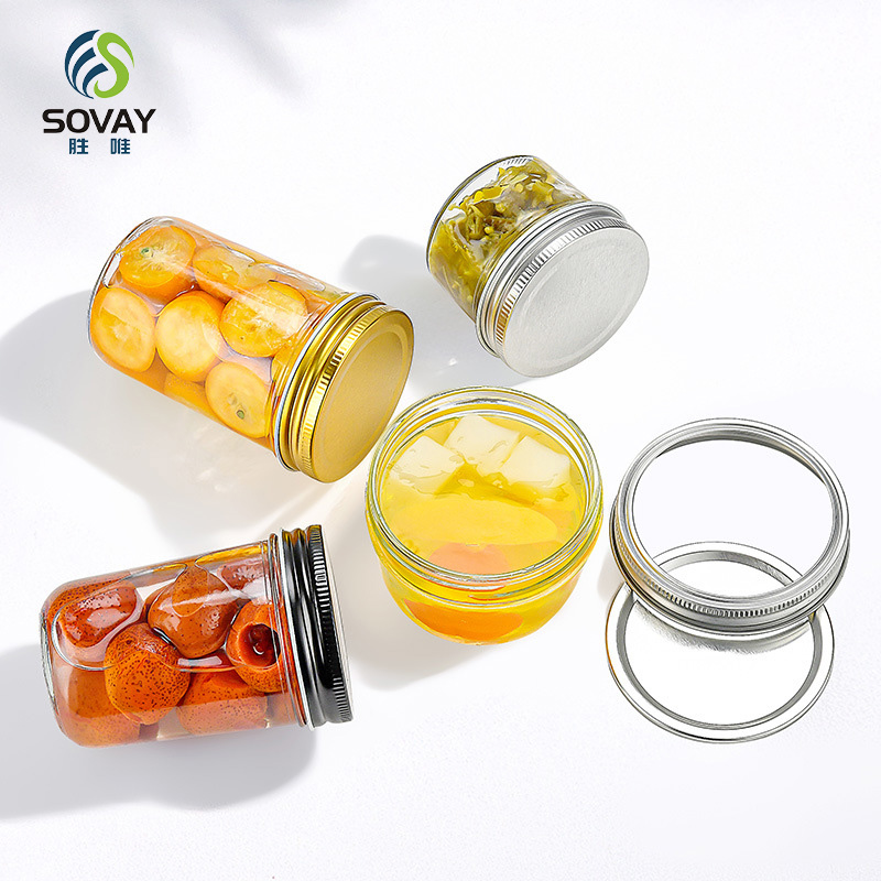 SG16 Wholesale Empty 100ml to 1000ml Wide Mouth Honey Jam Storage Glass Jar Pickle Food with Screw Cap