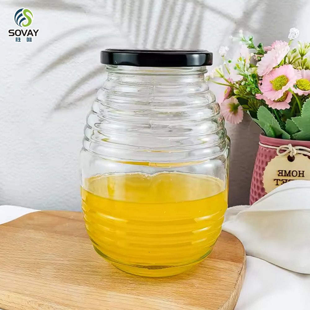 SG03 Empty 70ml 180ml 380ml 730ml Screw Glass Bee Storage Dispenser Jam Airtight Lid Bottle Pot Container Thread Beehive Honey Mason Jar