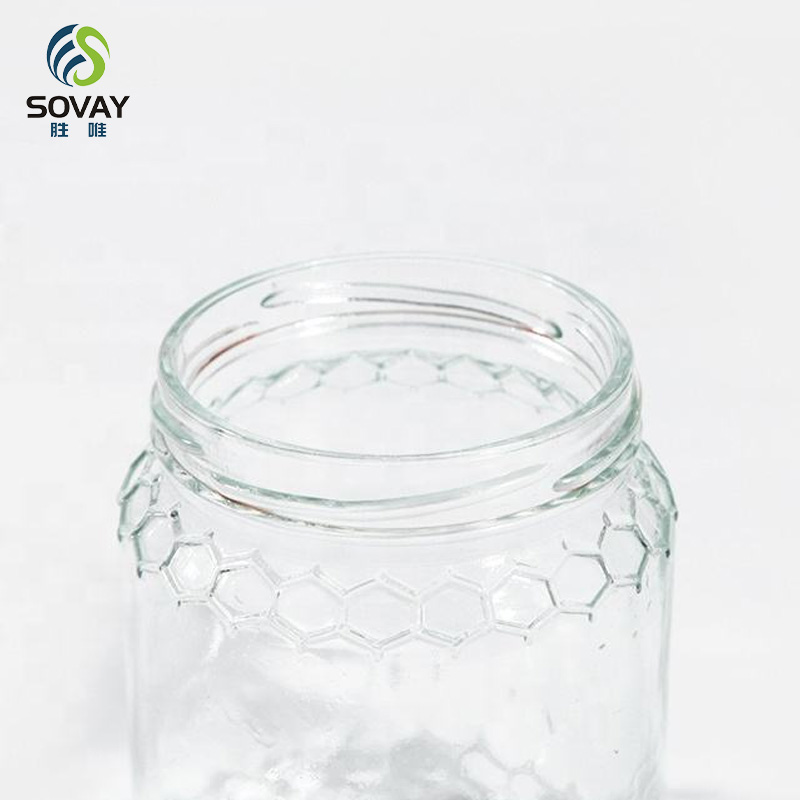 SG54N OEM Factory Clear Honey Container Glass Jam Honey Pot Jar Bottle