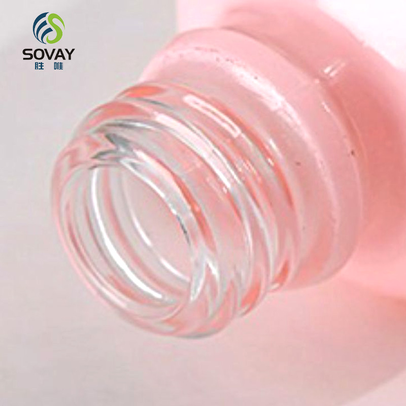 SE36N Pink Transparent Essential Oil Bottle with Rubber Tip Dropper Bottle for Cosmetics Travel Sample Dispensing Perfume Bottle