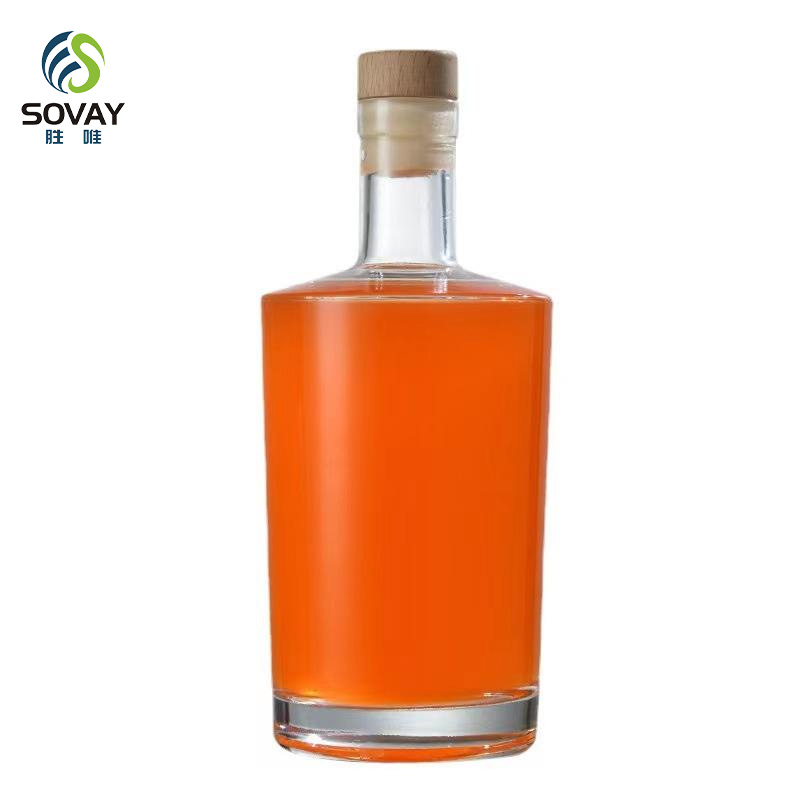 SW132N in Stock Custom Shape 100ml 200ml 375ml 500ml 750ml Glass Wholesale Rum Whiskey Liquor Gin Wine Spirit Vodka Bottle Container
