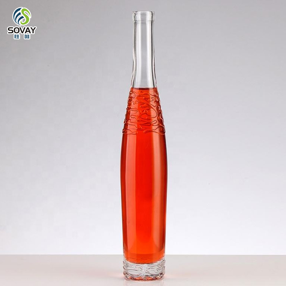 SW166 Evian 250ml Mini Glass Bottles Round Flat Shape with Cork Sealing for Tequila Cocktail Bitters Brandy