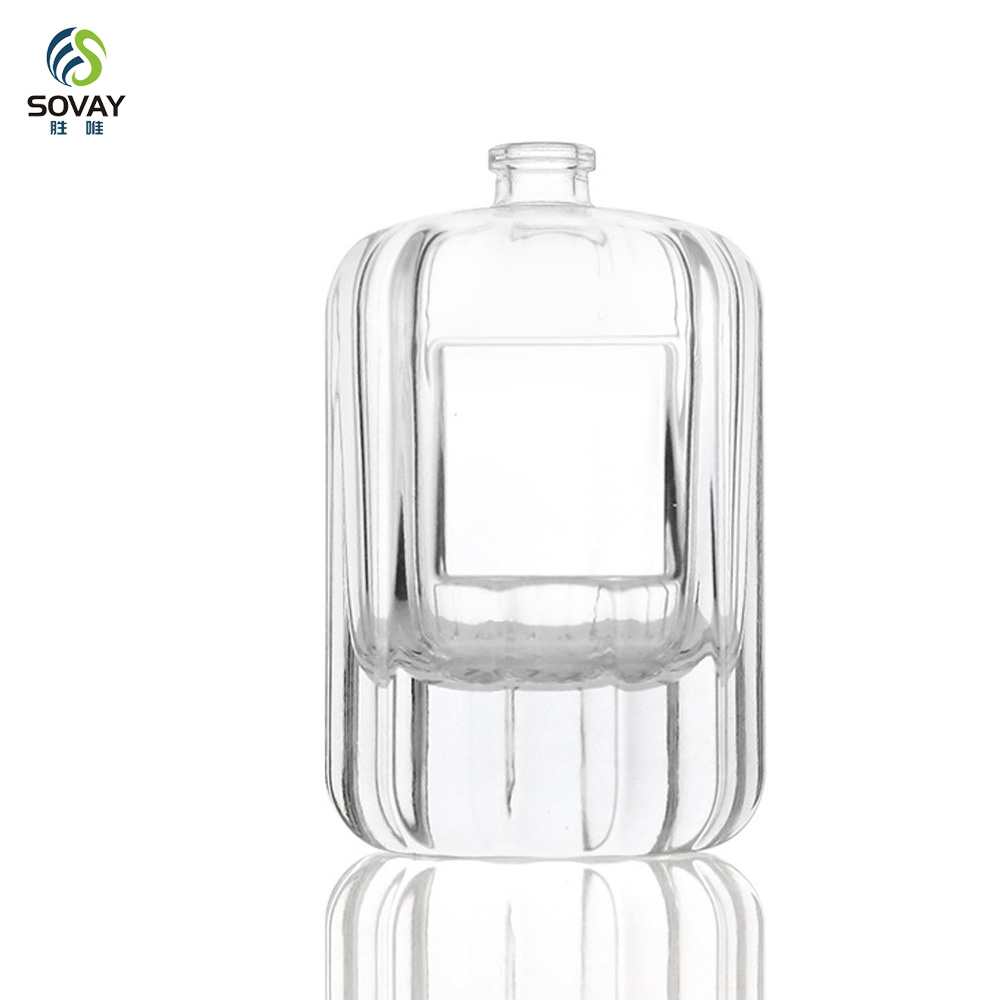 SP46 Square Spray Perfume Glass Bottle 30ml 50ml 100ml Luxury Perfume Bottle with Wooden Lid