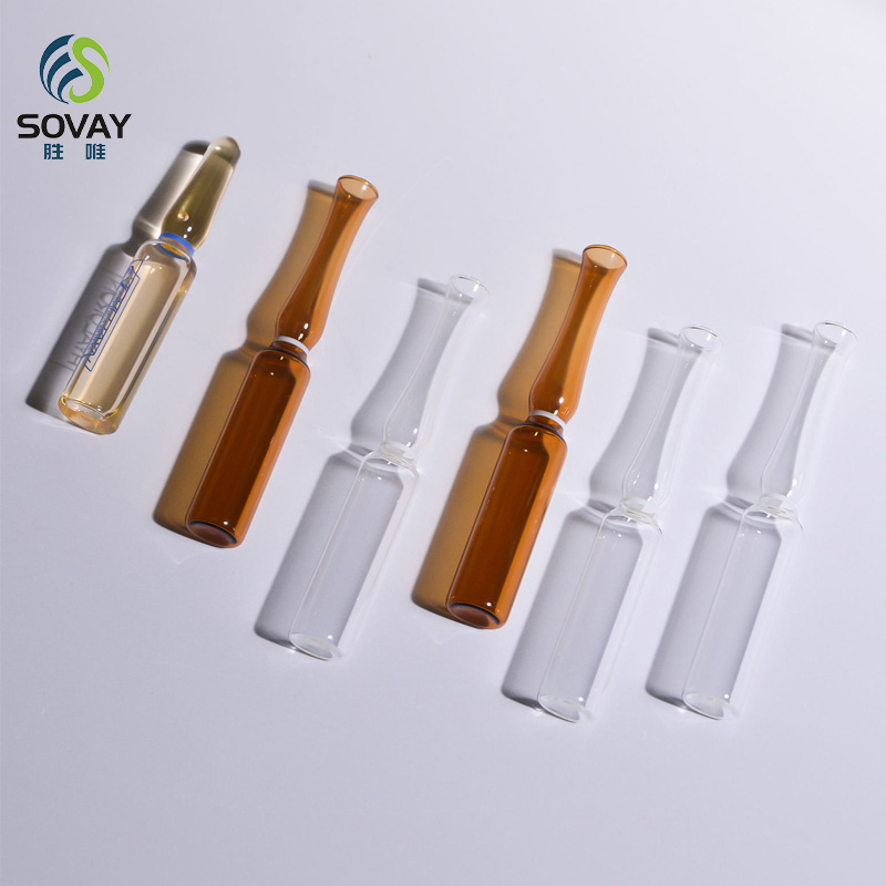 SM25 1ml 2ml 5ml 10ml 20ml Form B Amber Empty Medical Low Borosilicate Glass Ampoule