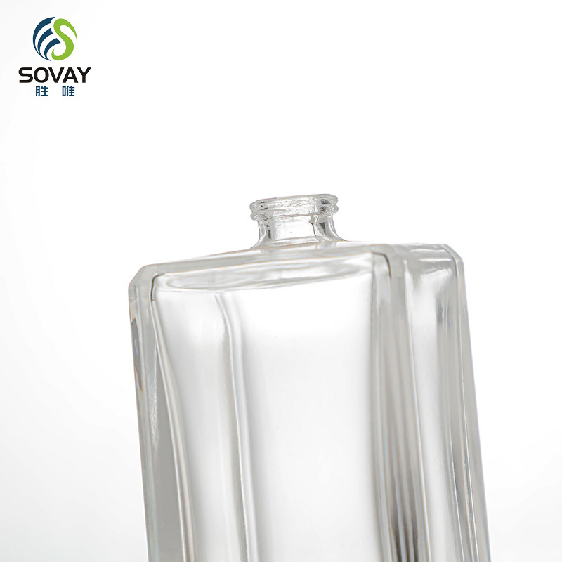 SC01 Luxury High Quality 30ml 50ml100ml Clear Crystal Glass Spray Perfume Bottle with Silver Mazhu Long Cover