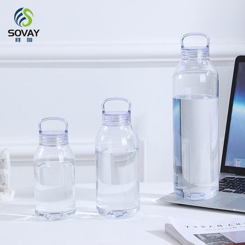 SS08N Wholesale Customized 300ml 500ml 900ml High Borosilicate Glass Water Bottle with Tritan Cork
