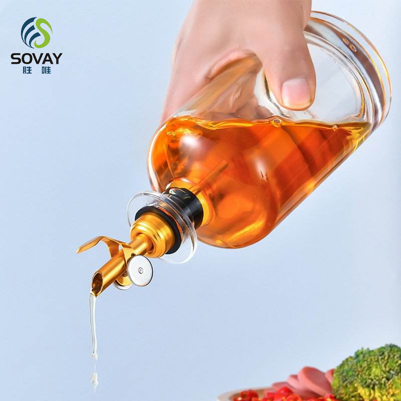 SO11N Wholesale 350ml 500ml Olive Oil Glass Bottle Kitchen Oil Dispenser Bottle Glass Oil Container with Stainless Steel Nozzle