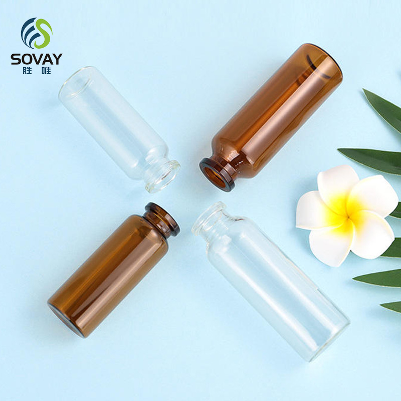 SM18N Factory Price Glass Vials 3ml 5ml 6ml 7ml 8ml 10ml 15ml 20ml 30ml with Screw Cap Rubber Stopper