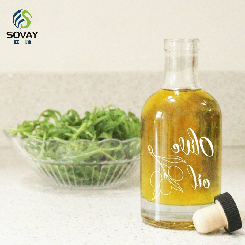 SO08N 100ml200ml375ml500ml750ml1000ml Transparent Glass Wine Bottle, Olive Oil Bottle Can Be Customized Color, Frosted Wine Bottle