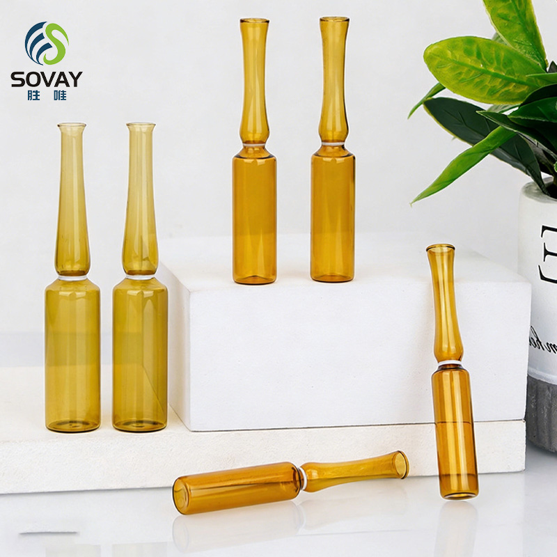 SM25 1ml 2ml 5ml 10ml 20ml Form B Amber Empty Medical Low Borosilicate Glass Ampoule