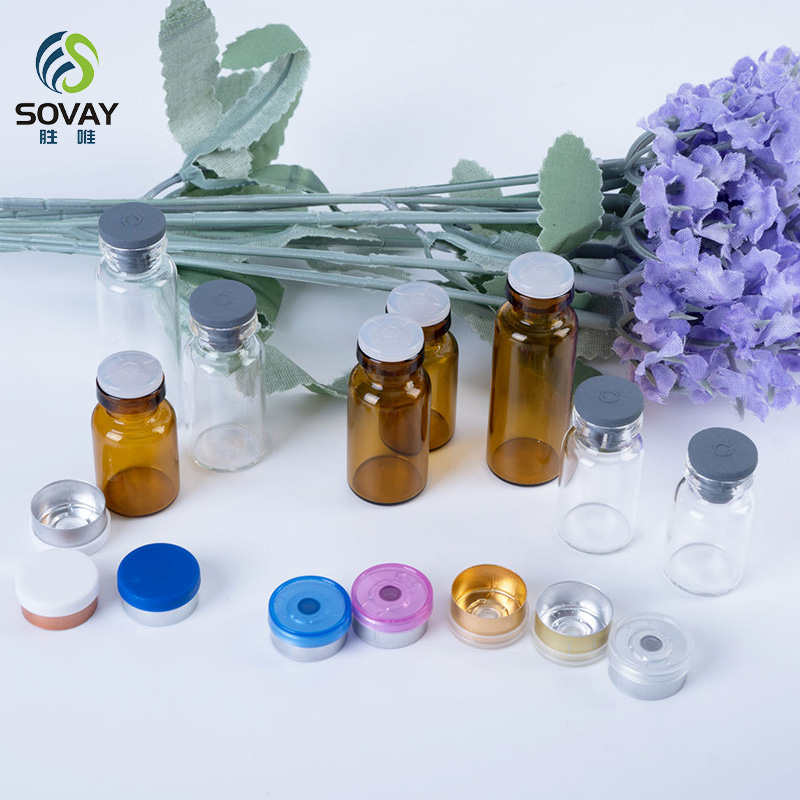SM18N Factory Price Glass Vials 3ml 5ml 6ml 7ml 8ml 10ml 15ml 20ml 30ml with Screw Cap Rubber Stopper