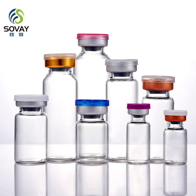 SM18N Factory Price Glass Vials 3ml 5ml 6ml 7ml 8ml 10ml 15ml 20ml 30ml with Screw Cap Rubber Stopper
