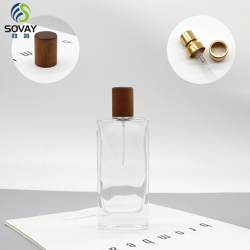 SC01 Luxury High Quality 30ml 50ml100ml Clear Crystal Glass Spray Perfume Bottle with Silver Mazhu Long Cover