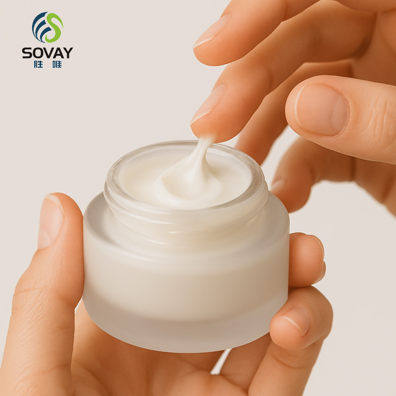 SC08 Luxury Custom 5g 10g 15g 20g 30g 50g 60g 100g Unique Gold Electroplated Lid Frosted Clear Glass Jar Serum Cream Body Scrub Glass Cosmetic Jar