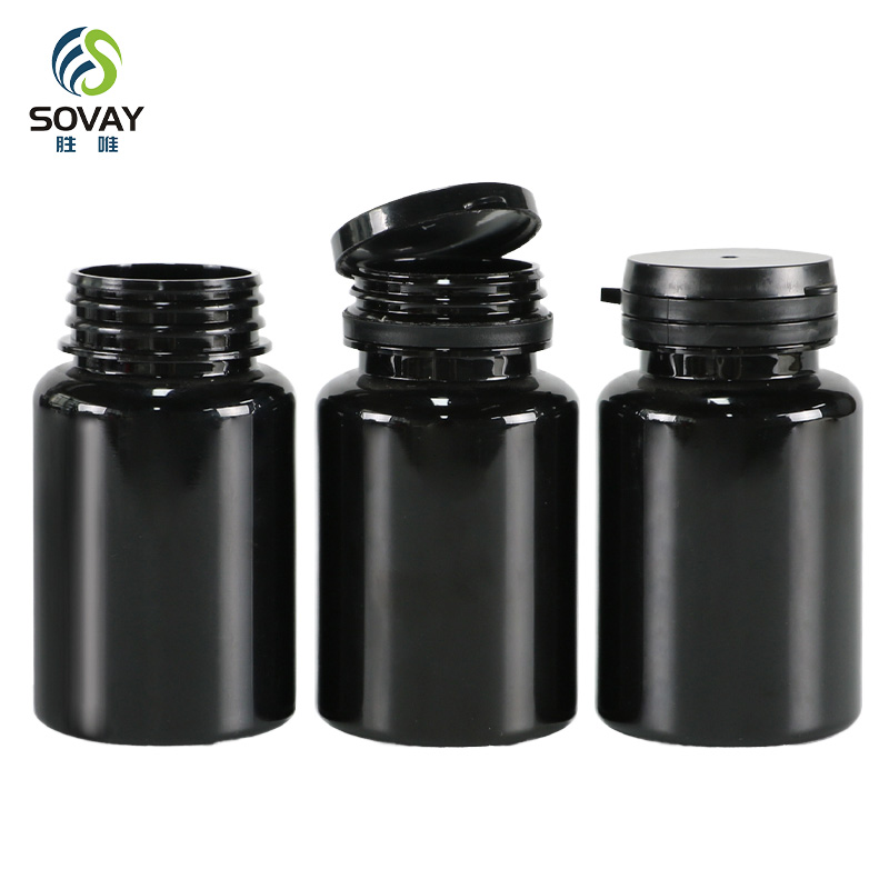 SC07 Smell Proof Air Tight Violet Storage Black Glass Jar 50ml 100ml 150ml 200ml 250ml 300ml 400ml 500ml 1000ml UV Jar